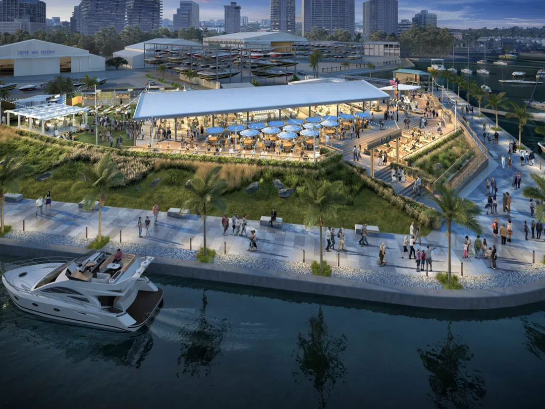 Regatta Grove waterfront dining hub Biscayne Bay Coconut Grove